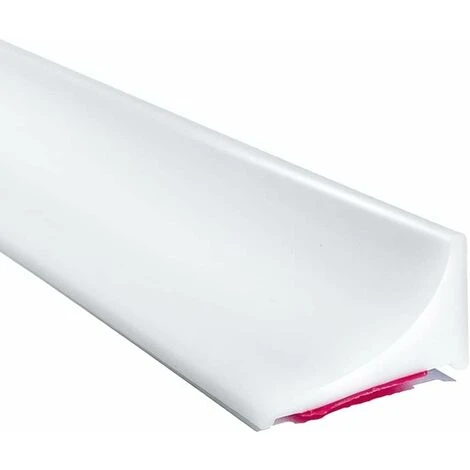 LITZEE 2 ME White Silicone Shower Barrier Retention System, Self Adhesive Rubber Shower Threshold, Water Dam, Waterproof Door Seal For Bathroom Floor