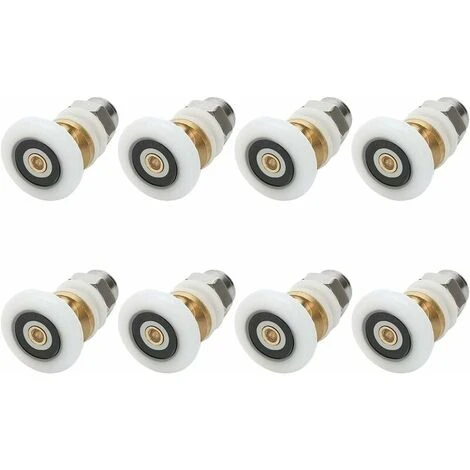 LITZEE Shower Door Roller, Sliding Door Wheels Shower Door Pulleys Replacement Wheel For 27mm Diameter Wheel Roller, 8 Pieces - Image 2