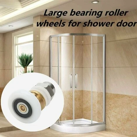 LITZEE Shower Door Roller, Sliding Door Wheels Shower Door Pulleys Replacement Wheel For 27mm Diameter Wheel Roller, 8 Pieces - Image 3