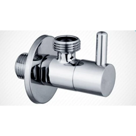 Wall Mounted Angle Valve/Diverter, Wall Connection 1/2" With Single Lever Brass