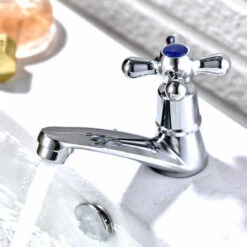 Single Cold Water Faucet Water Faucet, Single Cold Faucet Chrome Basin Water Tap, For Home Bathroom Toilet Sink Basin Kitchen,With Filter