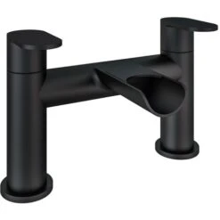 Aquarius Horseshoe Waterfall Bath Filler Tap Black AQ791028
