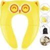 Baby Toilet Reducer Foldable Child Seat Reducer Foldable Travel Potty Seat For Kids Baby, Yellow