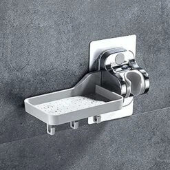 Hand Shower Holder Shower Head Holder No Drilling Strong Grip Handheld Shower Holder Adjustable Angle (Multifunctional)