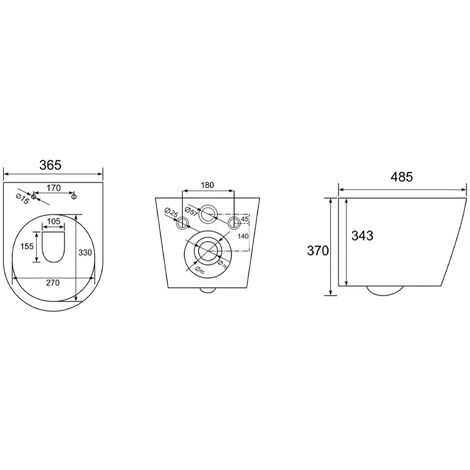 Wall Hung Rimless Toilet Pan & Seat With 0.82m - 1.0m Low Height Concealed Cistern WC Frame - Image 4