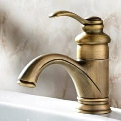 Bath Faucet European Basin Hot And Cold Bathroom Sink Mixer Tap Bronze Finish Vintage Jugs Spray Drawing Balcony Bar Toilet Hand Wash Water Faucet