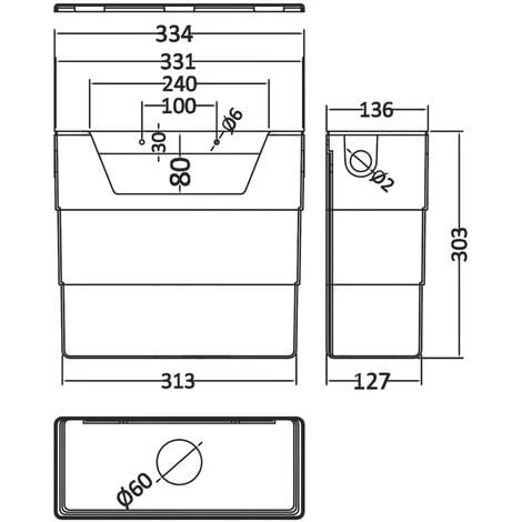 Rimless D Shape Back To Wall Toilet Pan With Soft Close Seat & Concealed Cistern Black Plate Button - Image 3