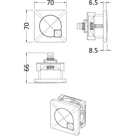 Rimless D Shape Back To Wall Toilet Pan With Soft Close Seat & Concealed Cistern Chrome Plate Button - Image 5