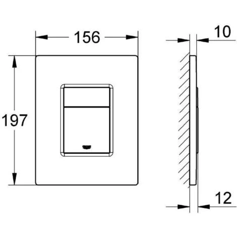 Grohe Toilet Set Infinitio Design Support Frame + Rimless WC + Softclose Seat + Chrome Plate (RapidSL-SquareInfinitio-1) - Image 5