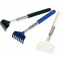 FlkwoH Rear Scraper Packed In 3 Pieces, The Telescopic Rear Scraper Is Retractable, There Is A Stable Rubber Handle On The Rear Of The Rear Scraper, The Rear Scraper (black + White + Blue)