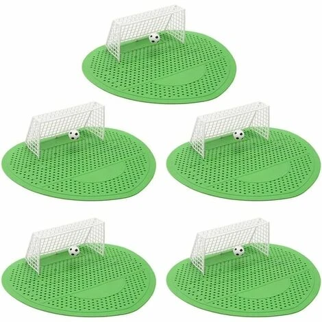 FlkwoH Urinal Sieve Splash Pad Deodorant Soccer Toilet Cleaner For Men Splash Guard Soccer Goal Filter Pad Green 5 Pieces