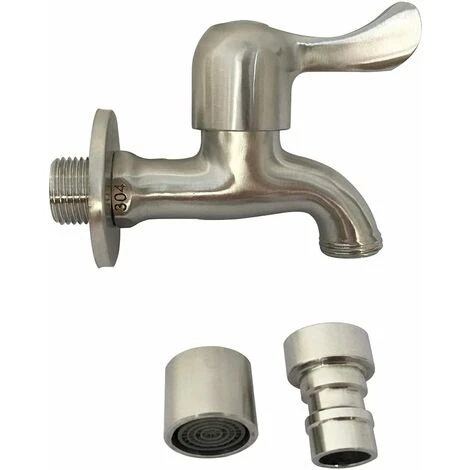 Stainless Steel Laundry Bathroom Washing Machine Faucet Mop Pond Bibcock Wall Mounted Single Cold Water Faucet