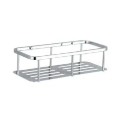 Exclusive Stainless Steel Shower Caddy - Bathroom Tub Shelf Shower Tray Wall Mounted Corner Shelf Bracket (Stainless Steel, 1 Tier)