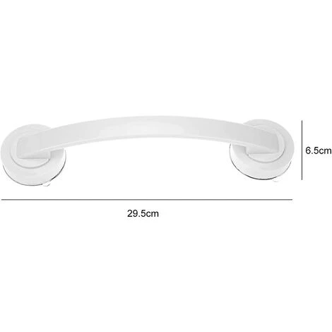 Bath Grab Bar Bathroom Handle Rail Handle Suction Cup Shower Grab Bar Safety Bar Tub Glass Door Non-Slip Handrail (Silver) - Image 4