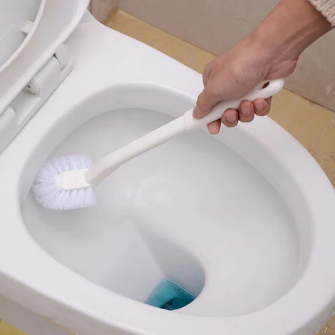 Portable Toilet Brush Plastic Long Handle Cleaning Brushes - Image 3