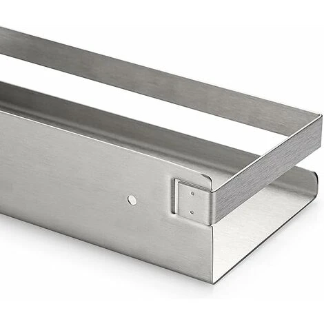 Stainless Steel Hanging Shower Shelf Wall Mounted Kitchen Basket For Storage (Silver,23CM) - Image 2