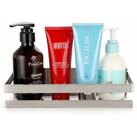 Stainless Steel Hanging Shower Shelf Wall Mounted Kitchen Basket For Storage (Silver,23CM) - Image 5