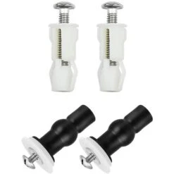 4 Pcs Toilet Seat Hinge Fasteners, Toilet Lid Expansion Screws Toilet Seat Fastener Toilet Seat Screws Set, Toilet Lid Replacement Parts