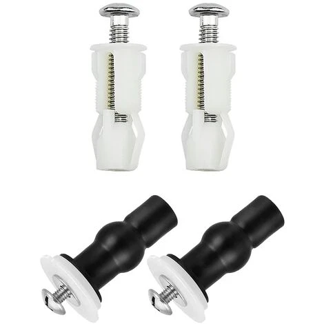 4 Pcs Toilet Seat Hinge Fasteners, Toilet Lid Expansion Screws Toilet Seat Fastener Toilet Seat Screws Set, Toilet Lid Replacement Parts