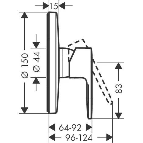 Hansgrohe Vernis Blend Single Lever Shower Mixer For Concealed Installation - Image 2