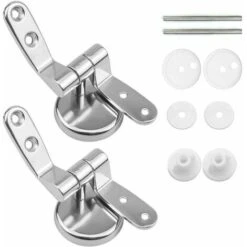 Toilet Seat Hinge, Set Of 2 Replacement Toilet Seat Hinges With Zinc Alloy Fixings