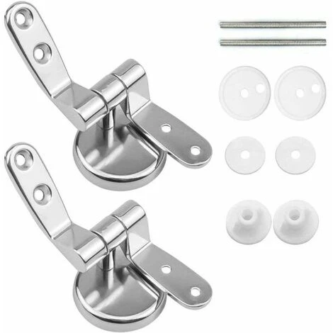 Toilet Seat Hinge, Set Of 2 Replacement Toilet Seat Hinges With Zinc Alloy Fixings