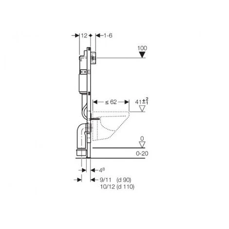 Geberit Toilet Set Duofix UP100 Support Frame + Livea Bello Rimless Toilet, Matt Grey + Softclose Seat + Matt Chrome Plate - Image 4
