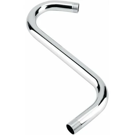 S Shape Shower Arm - 201 Stainless Steel 8 Curved S Shape Shower Arm For Bathroom Accessories