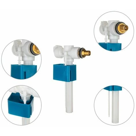 Float Valve For WC With Side Supply - Adjustable And Resistant - Universal, Economical And Adaptable - Brass Connection (3/8) - Integrated Filter, - Image 3