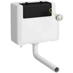 Nuie White Dual Flush Concealed Cistern With Bottom Inlet- XTY008B