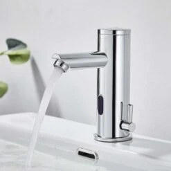 Electronic Infrared Faucet Cold And Hot Water Automatic Mixer Tap Brass Chrome Automatic Bathroom Sink Faucet
