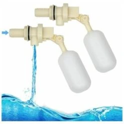 Float Ball Valve For Waterer 1.27Cm 2 Pcs 44563 Inch Automatic Shut Off Fill Valve For Spherical Cattle Waterer Tank Valves Float With Waterline Adapter