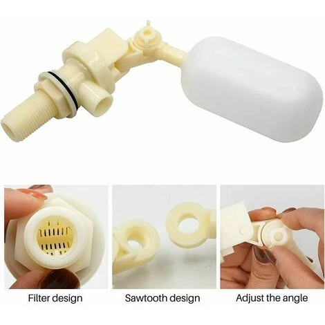 Float Ball Valve For Waterer 1.27Cm 2 Pcs 44563 Inch Automatic Shut Off Fill Valve For Spherical Cattle Waterer Tank Valves Float With Waterline Adapter - Image 2