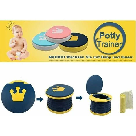 Folding Children's Toilet, Travel Potty (pink) 245CM - Image 4