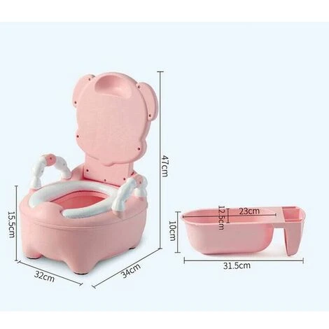 Potty Potty Potty Toilet Seat Potty Training Toilet Seat With Backrest - Image 4