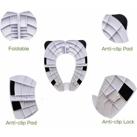 Baby Toilet Seat Reducer - RIGHTWELL Travel Foldable Toilet Seat Portable Potty Seat For Baby Kids (White) - Image 3