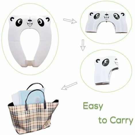 Baby Toilet Seat Reducer - RIGHTWELL Travel Foldable Toilet Seat Portable Potty Seat For Baby Kids (White) - Image 4