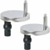 2 Pack Top Mount Toilet Seat Hinges Quick Release Blind Hole Toilet Seat Hinges Replacement Accessories Extension Rubber Screws With 50 Base