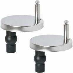 2 Pack Top Mount Toilet Seat Hinges Quick Release Blind Hole Toilet Seat Hinges Replacement Accessories Extension Rubber Screws With 50 Base