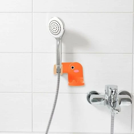 Shower Head Holder Adjustable Hand Held Shower Wand Holder With Shower Gel Bottle Holder Hook Shampoo Holder No Drilling Wall Mount For Bathroom - Image 4