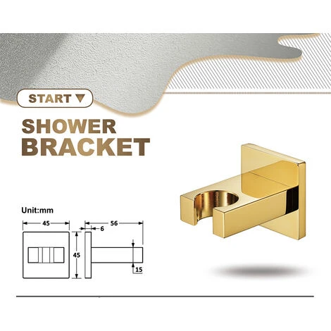 Wall Mounted Shower Holder For Hand Shower, Brass, Suitable For Any Space In The Bathroom,Black - Image 3