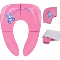 In 1 Child Seat Foldable Toilet Reducer Travel And Home Toilet Reducer(pink)