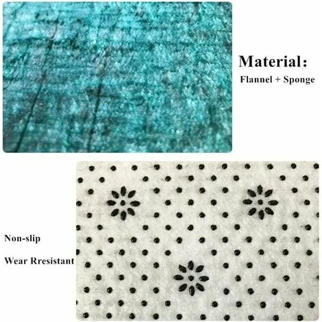 3 Pieces Set Of Bathroom Shower Mats + Foot Bath Mats Mats + Toilet Seat Cover. Non-Slip Shower Curtain Mat - The Underwater World (Wood Grain) - Image 3
