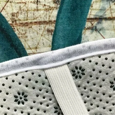 3 Pieces Set Of Bathroom Shower Mats + Foot Bath Mats Mats + Toilet Seat Cover. Non-Slip Shower Curtain Mat - The Underwater World (Wood Grain) - Image 4