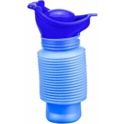 750ML Portable Urinal, Kids And Adults Retractable Urinal For Outdoor Travel Camping And Car-Macaron Blue