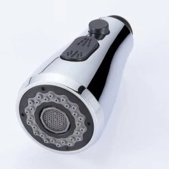 Kitchen Tap Spray Head, 3 Modes Taps Aerator With Control Button Anti-Splash Universal G 1/2 Pull Out Sink Tap Sprayer Attachment Water Saving,Electroplated Silver