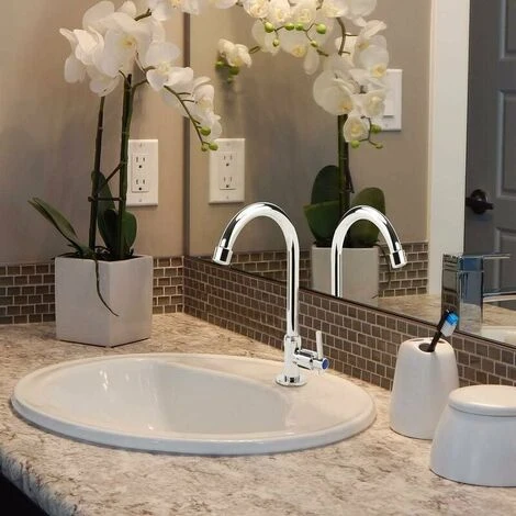 Cold Water Sink Faucet Single Hole High Arc Single Handle Faucet For Garden Bar And Outdoor RV (Free Cold Water Supply Lines) - Image 2