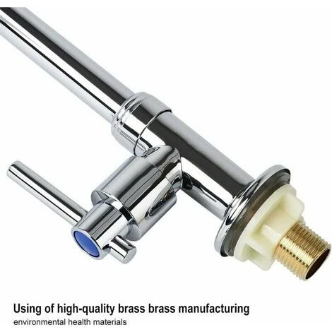 Cold Water Sink Faucet Single Hole High Arc Single Handle Faucet For Garden Bar And Outdoor RV (Free Cold Water Supply Lines) - Image 3