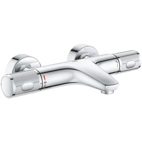 Grohe Bath/shower Set Precision Feel Thermostatic Mixer + Euphoria Cosmopolitan 1 Jet Stick Shower, Chrome (34788000-Euphoria) - Image 2
