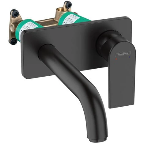 Hansgrohe Vernis Shape Set Concealed Washbasin Mixer, Black Matt, 2 Exits, 207 Mm Spout + Concealed Body (71578670-SET)